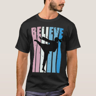 Klassieke Kinderen Retro Karate Motivatie Geloof P T-shirt
