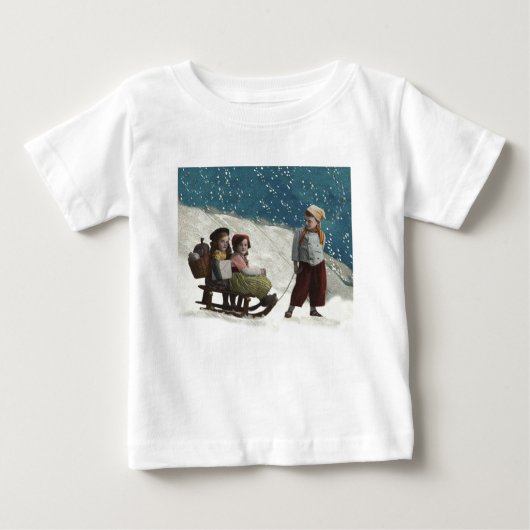 Klassieke Kinderen Sleden Kerstmis Winter (Voorkant)