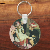 Klassieke kinderen spelen Ezeltje prik spel Sleutelhanger (Voorkant)