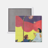 Klassieke kinderen spelen meisje en jongen die bel magneet (Voorkant / Achterkant)