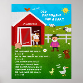 Klassieke kinderliedjes poster voor in de klas van