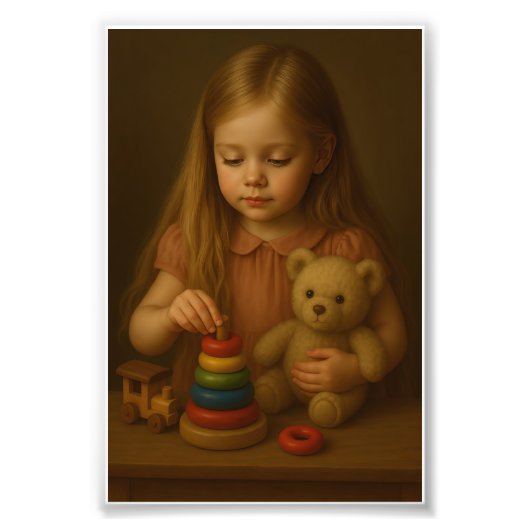 “Klassieke Kinderportret Kunstprint” Foto Afdruk (Voorkant)