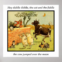 Klassieke kinderrijm-kunst De kat en de viool