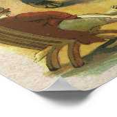 Klassieke kinderrijmpje Hey Diddle Diddle gerestau Poster (Hoek)