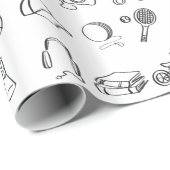 Klassieke Kindertijd Verjaardag Icon Kleurplaten Cadeaupapier (Rol Hoek)