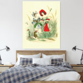 Klassieke kinderwaterverf afdruk van bloemen canvas afdruk (Insitu (Slaapkamer))