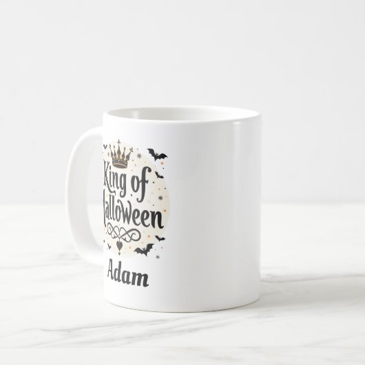 Klassieke King of Halloween Custom Name Mok (Voorkant links)