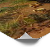 Klassieke kippen en haan landelijke wanddecoratie poster (Hoek)