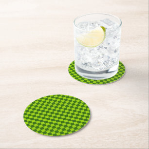 Klassieke klankkast groene combinatie met STaylor Ronde Kartonnen Onderzetter