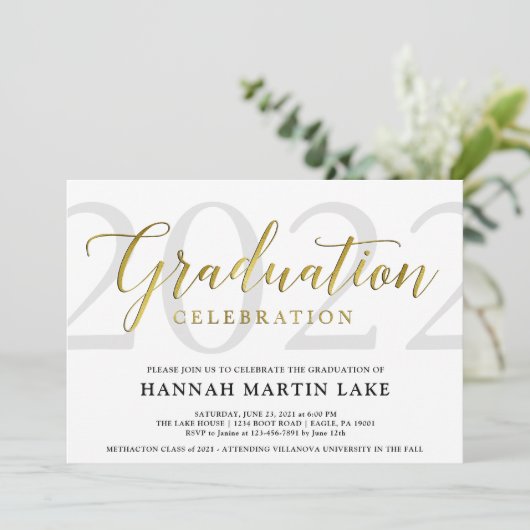 Klassieke klasse van de uitnodiging van de Graduat (Staand voorkant)