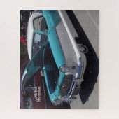 Klassieke kleine Turquoise Nash Metropolitan Car Legpuzzel (Verticaal)