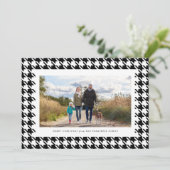 Klassieke kleur zwart-wit feestdagenkaart (Staand voorkant)