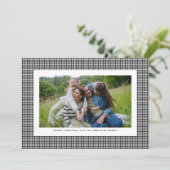 Klassieke kleur zwart-wit feestdagenkaart (Staand voorkant)