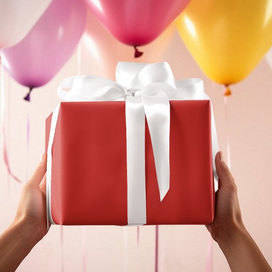 Klassieke kleuren - Helder rood - Solid Roll Cadeaupapier