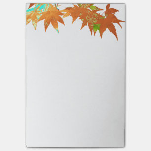 Klassieke kleuren Japanse maapelbladeren blauw Post-it® Notes