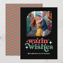 Klassieke Kleuren Moderne Retro Kerst Foto