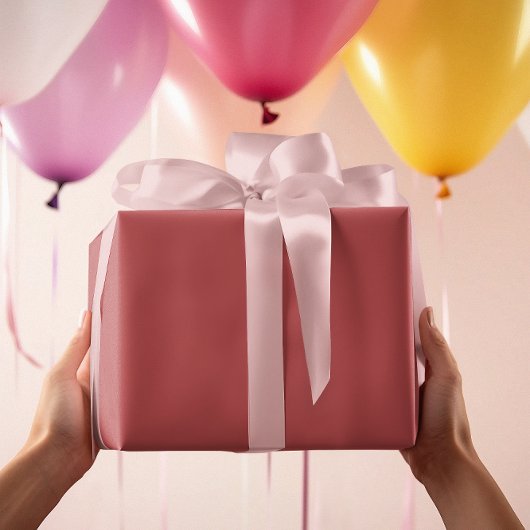 Klassieke kleuren - Warm rood - Solid Roll Cadeaupapier