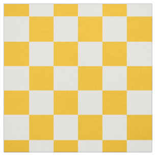 Klassieke kleurige gele witte Gingham Gingham Stof