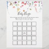 Klassieke kleurige Wilde Baby Bingo Shower Game (Voorkant)