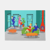 Klassieke kleuromte van de Retro-tv Deurmat (Voorkant)