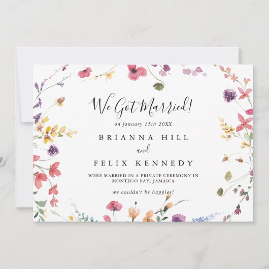 Klassieke kleurrijke aankondiging van wildgroei (Voorkant)