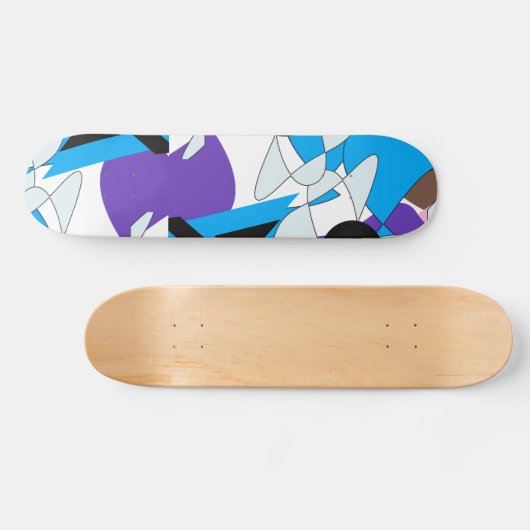  klassieke kleurrijke abstracte kunst persoonlijk skateboard (Horizontaal)