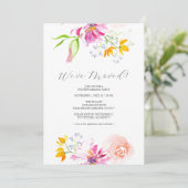 Klassieke Kleurrijke Bloemen Housewarming Party Kaart (Staand voorkant)