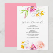 Klassieke Kleurrijke Bloemen Housewarming Party Kaart (Voorkant / Achterkant)