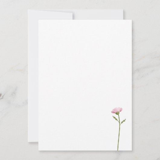 Klassieke kleurrijke bloemengroen bruiloft kaart (Achterkant)