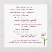 Klassieke kleurrijke bloemengroen bruiloft programmakaart (Achterkant)