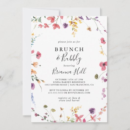 Klassieke kleurrijke Brunch en bijbelbaar Vrijgeze Kaart (Voorkant)