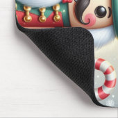 Klassieke, kleurrijke, grillige kerst notenkraker muismat (Hoek)