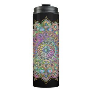 Klassieke kleurrijke Mandala in Indiase stijl 1 Thermosbeker