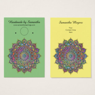 Klassieke kleurrijke mandala in Indiase stijl 1 Visitekaartje