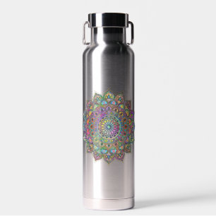 Klassieke kleurrijke Mandala in Indiase stijl 1 Waterfles