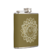 Klassieke kleurrijke Mandala in Indiase stijl 4 Heupfles (Rechts)