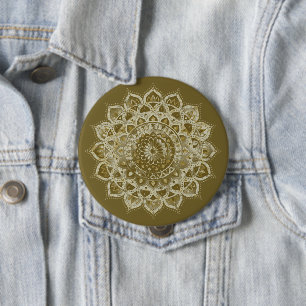 Klassieke kleurrijke mandala in Indiase stijl 4 Ronde Button 4,0 Cm