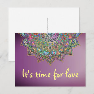 Klassieke kleurrijke Mandala India-stijl 1 Briefkaart