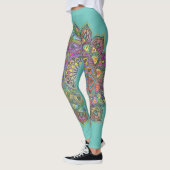 Klassieke kleurrijke Mandala India-stijl 1 Leggings (Links)