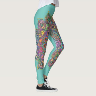 Klassieke kleurrijke Mandala India-stijl 1 Leggings