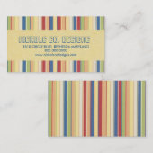 Klassieke kleurrijke strepen Visitekaartjes (Voorkant / Achterkant)