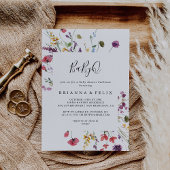 Klassieke kleurrijke Wilde BabyQ Baby shower Barbe Kaart