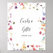 Klassieke Kleurrijke Wilde Bloemen Kaarten en Cade Poster (Voorkant)