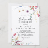 Klassieke kleurrijke Wilde Bridesmaids Luncheon Sh Kaart (Voorkant)