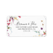 Klassieke kleurrijke wilde bruiloft RSVP-adreslabe Etiket (Voorkant)