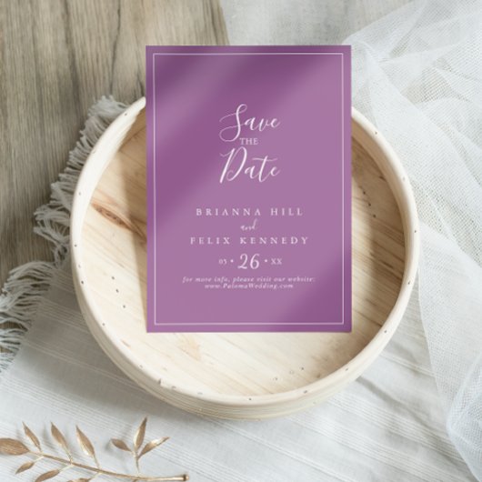 Klassieke kleurrijke wilde coördinaat bruiloft save the date