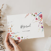 Klassieke kleurrijke wilde flora bruiloft gereserv