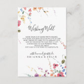 Klassieke kleurrijke wilde flora bruiloftswending  informatiekaartje (Voorkant)