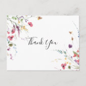 Klassieke kleurrijke wilde flora Dank je Briefkaart (Voorkant)