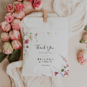 Klassieke kleurrijke wilde flora Dank je huwelijk Bedankzakje
